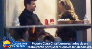 Piqué y Clara Chía fueron echados de un restaurante porque el dueño es fan de Shakira
