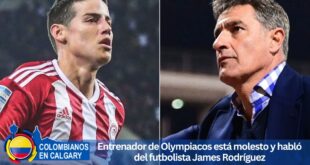 Entrenador de Olympiacos está molesto y habló del futbolista James Rodríguez